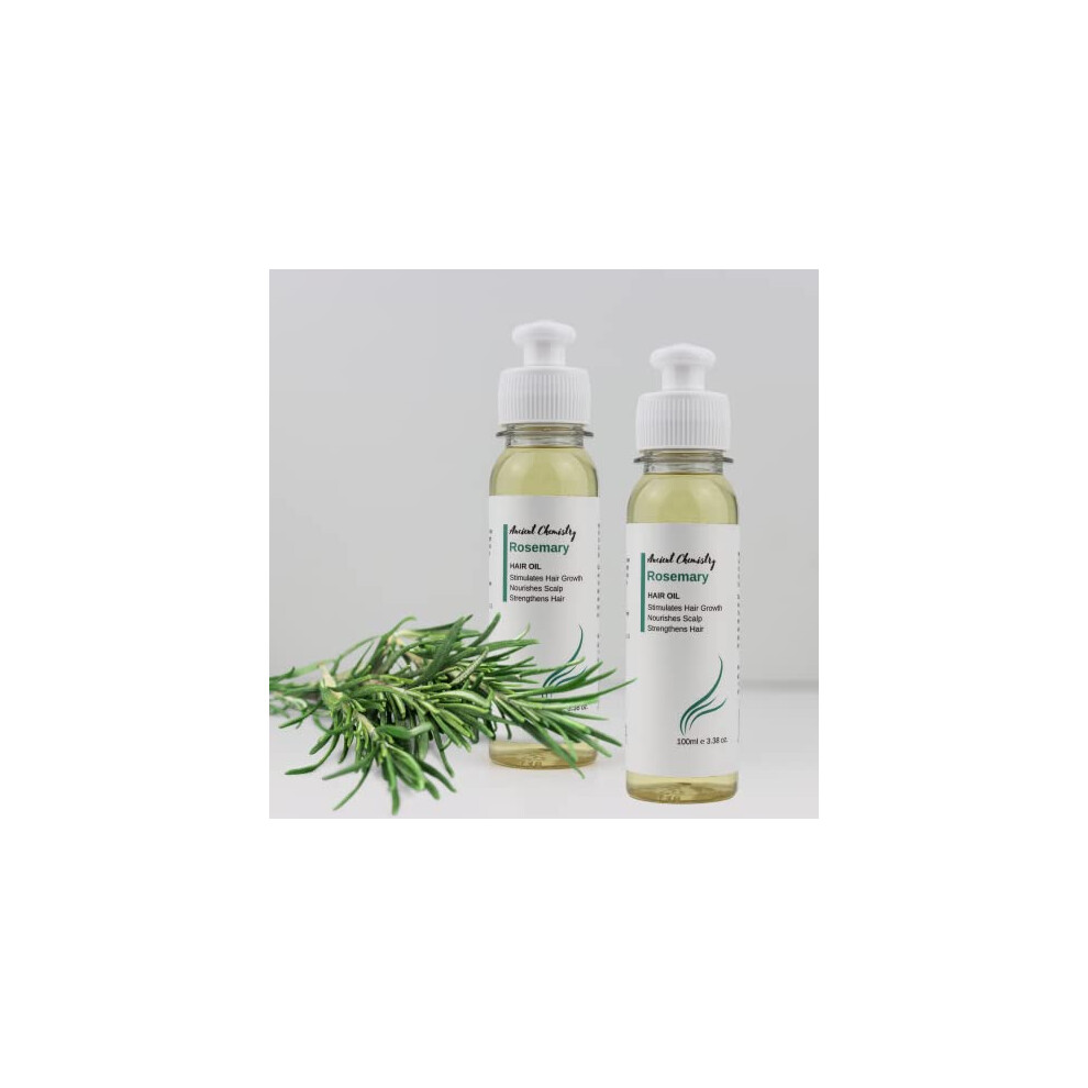 2x 100ML Rosemary Oil For Hair Hair Growth Blend Of Rosemary Essential Oil, Castor Oil, Sweet Almond Oil | Rosmarin Oil Hair Growth Rosemary Oil For