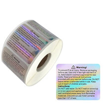 600 Pieces Holographic Candle Warning Labels 1.5 in 1.84 in Wax Melt Warning Labels for Wax Melts, Candle Tins, Candle Containers, Candle Jars