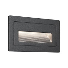 94383 LED exterior luminaire recessed wall luminaire Long IP65 warm white 103x58mm rectangular incl. 1x4 watt outdoor lighting black outdoor lamp