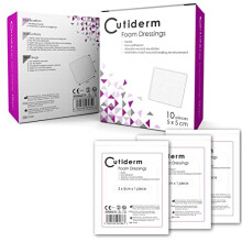 Foam Non-Adhesive Sterile Wound Dressing 5cm x 5cm - Pack of 10 Dressings