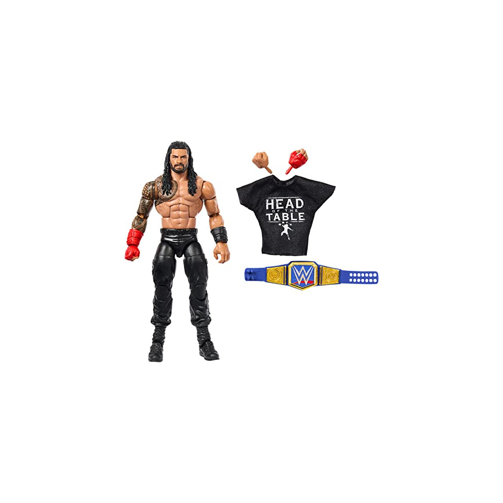 WWE Roman Reigns Top Picks Elite Collection Action Figure, Articulation & Life-Like Detail, Interchangeable Accessories, 6-Inch (HKN55)