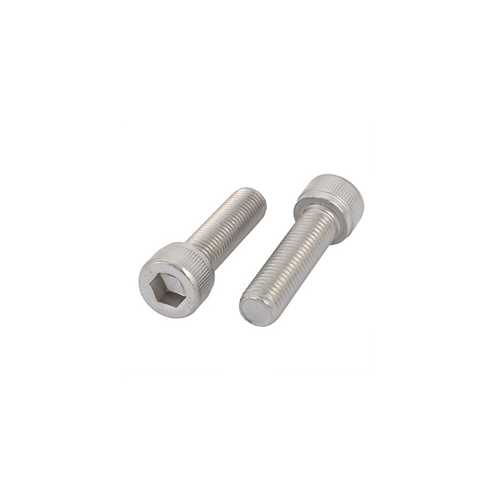 M10x35mm 1.25Mm Pitch 304 Stainless Steel Hex Socket Head Cap Screws Bolts 2Pcs 609876519298