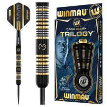 Michael Van Gerwyn MvG Trilogy 24g Gram Professional Steeltip Tungsten Darts Set with Flights and Stems (Shafts)