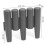Prosperplast GARDEN PALISADE IPAL5 GRÅ M. 2,7m 2