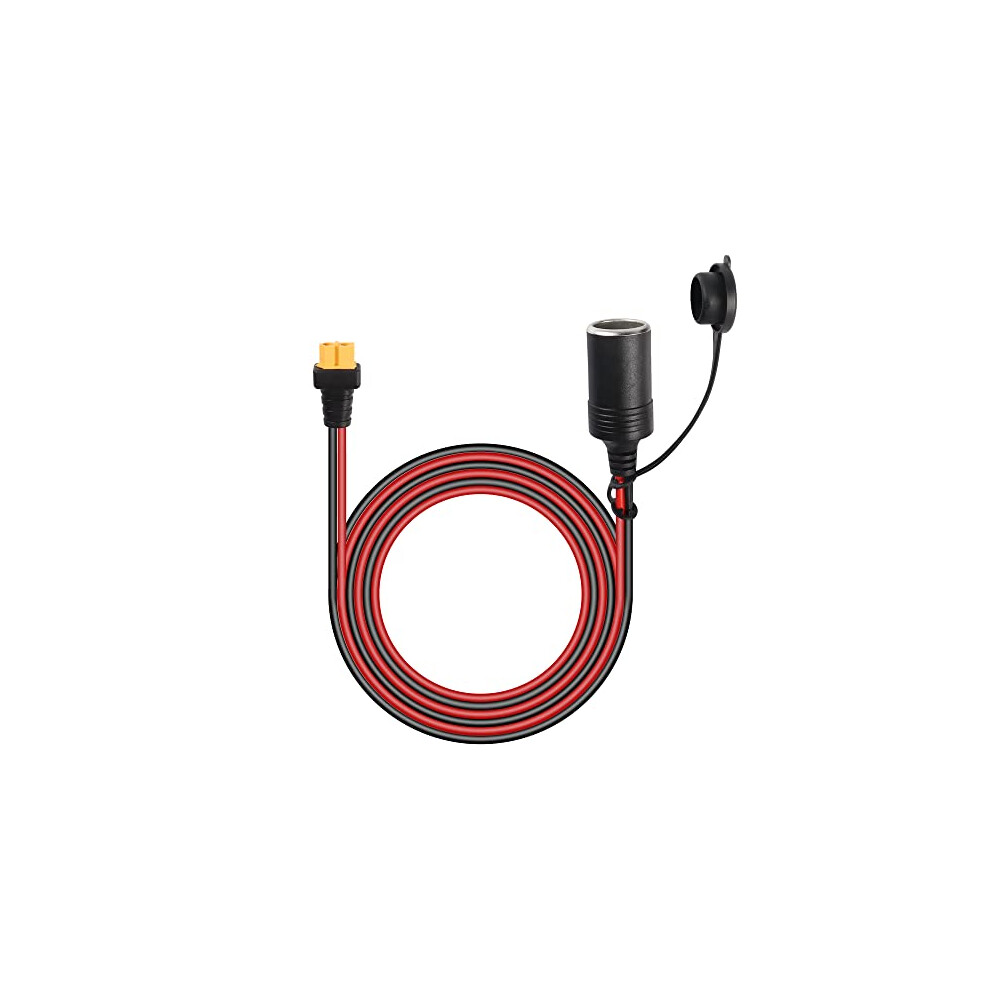 Gelrhonr Xt60 Female To Cigarette Lighter Female Socket Cable With Dustproof Waterproof Cap,14Awg 12V/24V Cigarette Lighter To Xt60 Cable,For Car Inverter Tire
