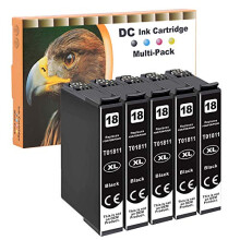 D&C Compatible Ink Cartridge Replacement for Epson 18 18XL for Epson Expression Home XP-202 XP-205 XP-212 XP-215 XP-225 XP-302 XP-305 XP-315 XP-312 XP