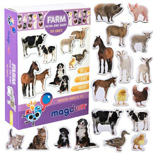 Fridge Magnets For Toddlers Magdum - 18 MOM and BABY Kids Fridge Magnets - Animal Magnets For Toddlers - Fridge Magnets For Kids - Kids Magnets -