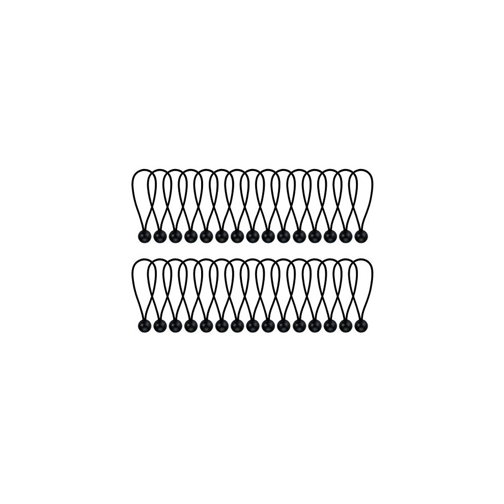30Pcs Bungee Ball Cords, 6 inch Multipurpose Bungee Ball Elasticated Tarp Ties for Furniture, Banner, Tarpaulins, Pavilions, Tents, Tent Bungee Hooks,