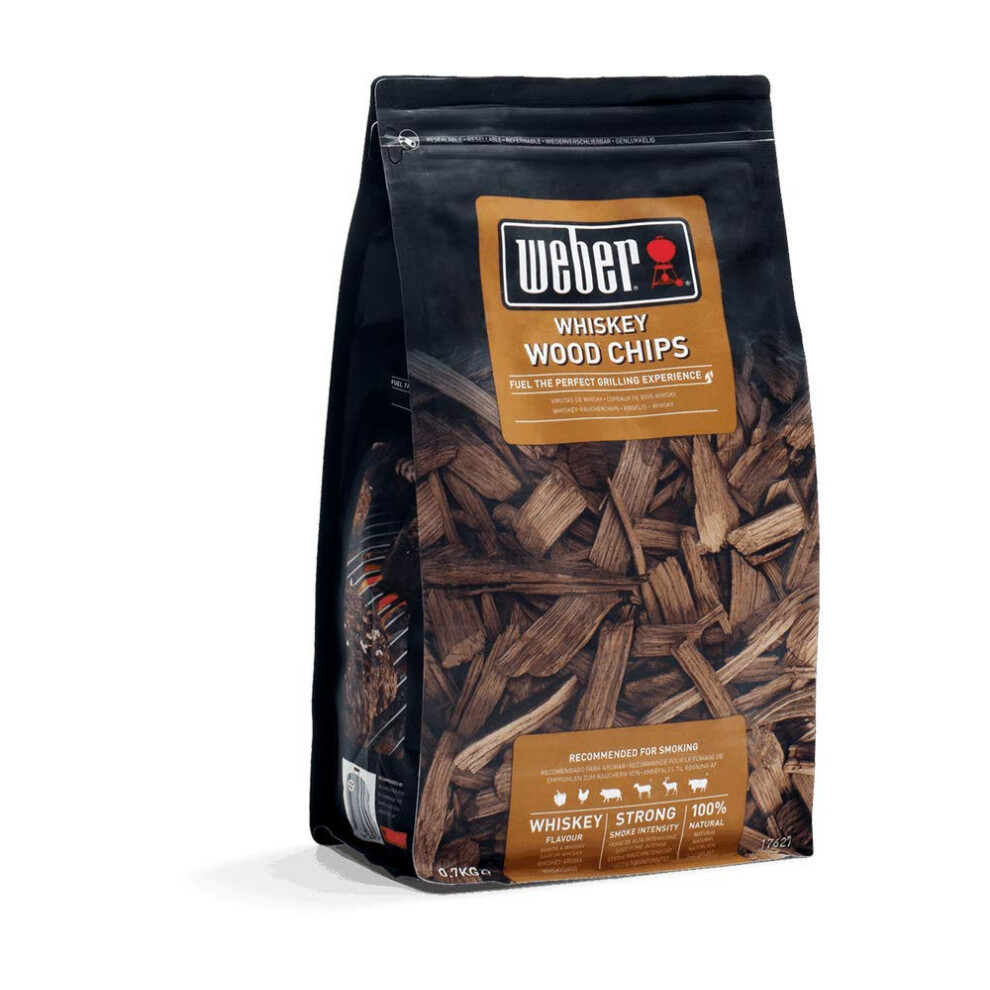 Whiskey Wood Chips | Hardwood Cooking Pellets | 0.7 kg | BBQ Smoker Wood Chips | Barbeque & Smoker Fuel | Alternative to Briquettes, 100% Natural Wood