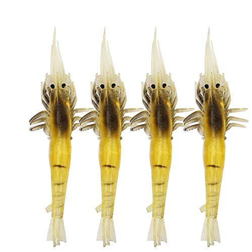 Artificial Lures, 10Pcs/Lot Plastic Soft Lifelike Simulation Soft Prawn Lure Shrimp Fishing Lures Artificial Bait Tackle Accessories