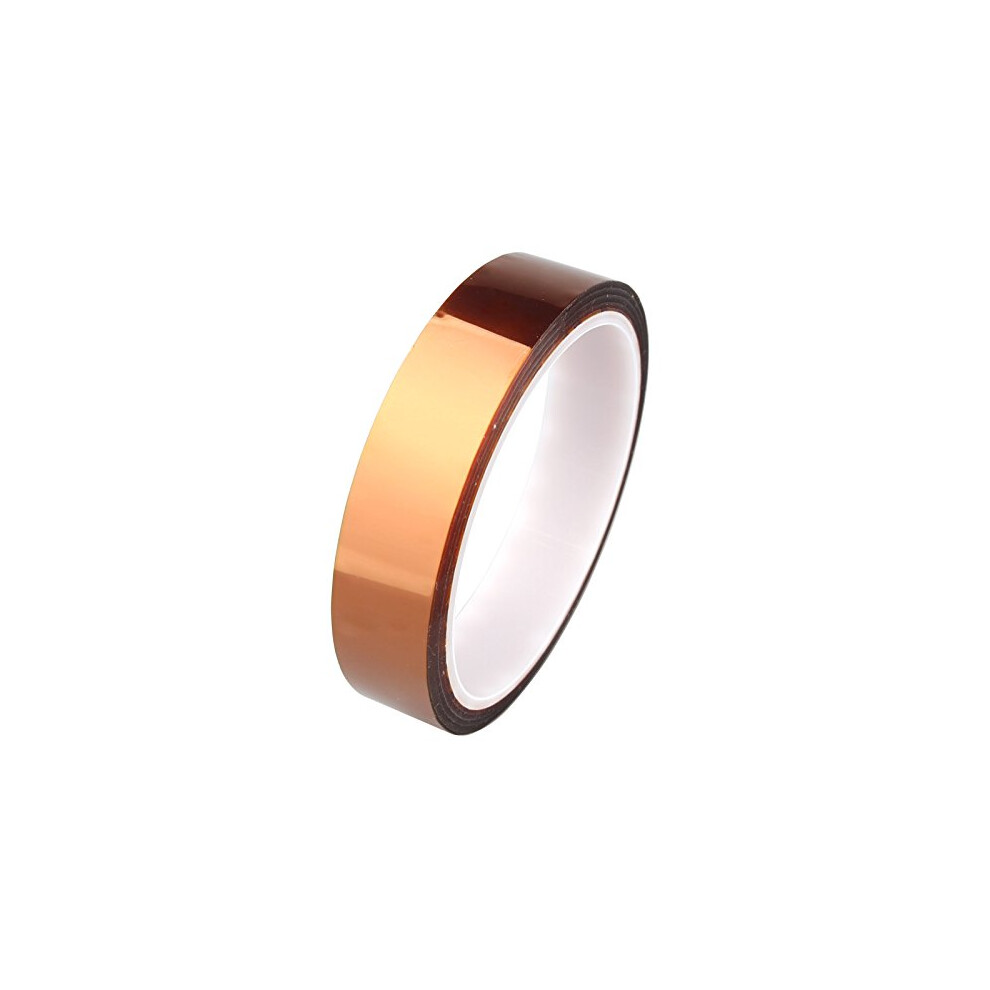 20Mm*33M / 100Ft Polyimide Heat High Temperature Resistant Adhesive Gold Tape For 3D Printer Platform/Electric Task/Soldering Task/Insulating Circuit 748440280902