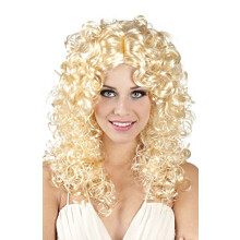 Women's Blonde Pop Star Curly Wig