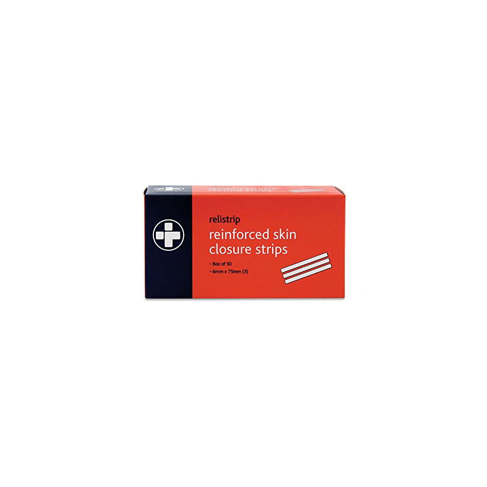 Reliance Medical Rel652 Sterile Skin Closure Strip, Reinforced Wound Closure Medical Strips 3 Strips/Envelope, First Aid Adhesive Strips, Cut Support Stitches - 6Mm W