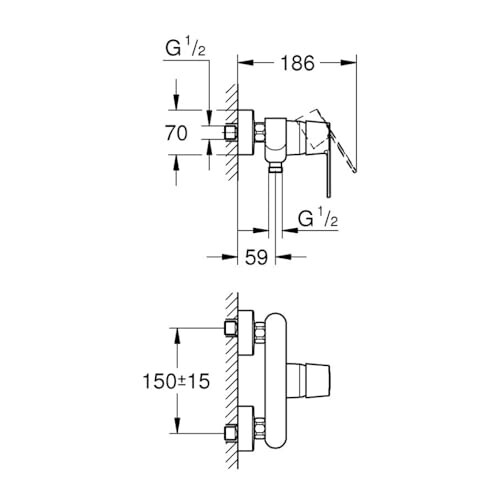 Grohe Get Einhand - Brausebatterie 32888000 2