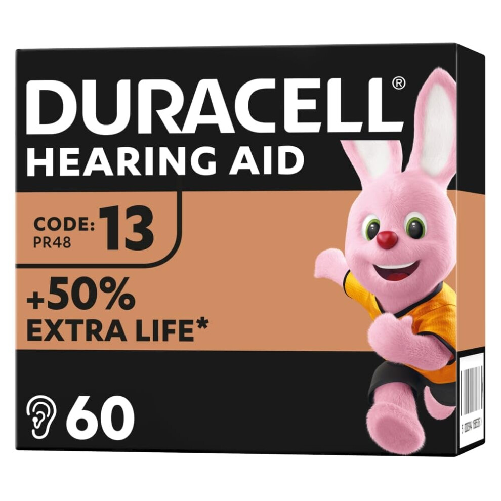 Hearing Aid Batteries Size 13, Pack of 60