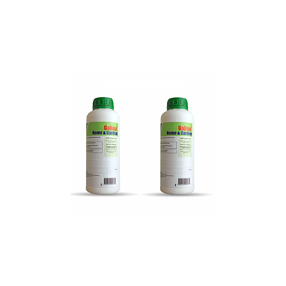 London Luxury Gallup 2 X Home & Garden Glyphosate Weedkiller, Gallup Weed Killer, 1L + Free 2 Llp Measuring Cups 30Ml, Pack Of 2 (1 Litre)