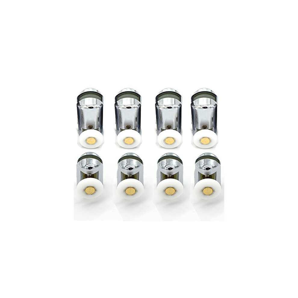 8 X Chromeplatedtop Bottom Single Shower Rollers/Runners/Wheels Replacements 25Mm 736561503680