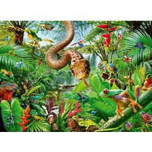 Ravensburger Reptil Resort Puslespil - 300 XXL Brikker til Børn | Unikke & Holdbare Brikker | Stimulerer Nysgerrighed