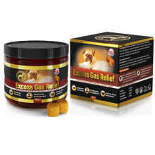 Treatment Dog Excess Gas - 60 natural flatulence chews for dog anti bloating (Bacon flavour)