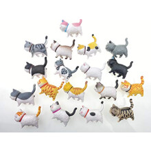 Cat 3D Fridge Magnet, Cute Set of Magnets, Fridge Magnet for Whiteboard, Card, Home Decoration, 9 Random Kitten