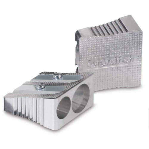 “Metal Wedge” Double Hole Pencil Sharpener [Pack of 20] Ref: 40212