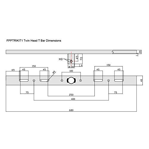 FPPTRIKIT1 Twin Head T Bar Attachment for Site Light Tripod 2