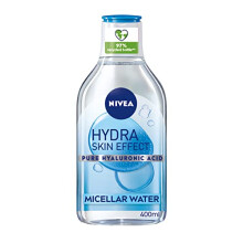 Hydra Skin Effect Micellar Water (400ml), Effective yet Gentle Waterproof Make-Up Remover, Cleansing Water Made with Pure Hyaluronic Acid and Micellar