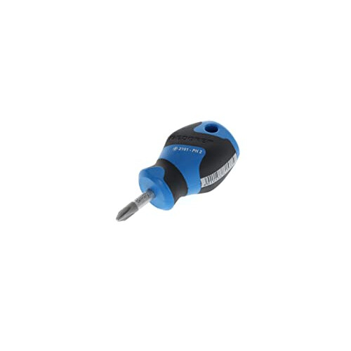 Screwdriver Phillips PH2 small, Mini screwdriver short, 3-component handle, length 81 mm, 2161 PH 2