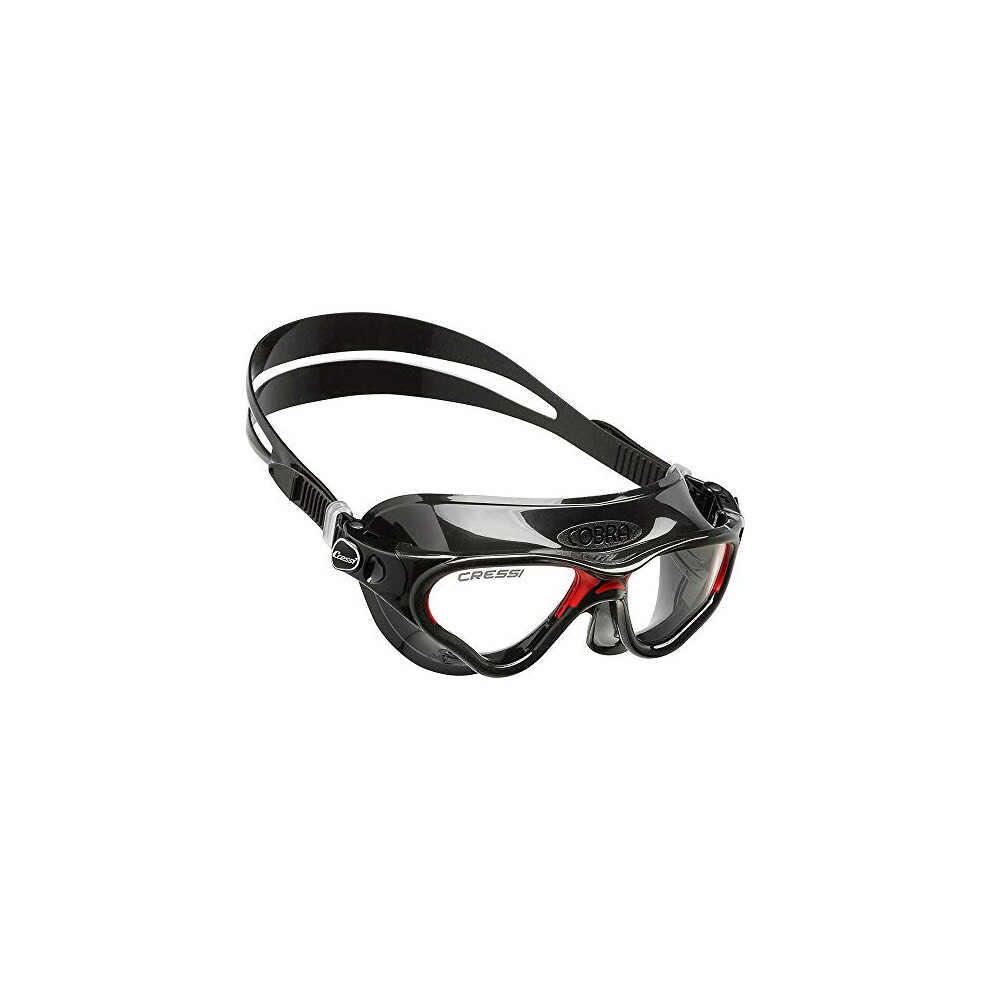 Cobra Anti Fog Premium Swim Goggles Mask - Black/Red