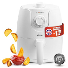 - White Air Fryer - 1.8L - incl. Timer and Individual Temperature Adjuster - Oil Free - More Energy Saving & Faster than Traditional Ovens - 1200 Watt