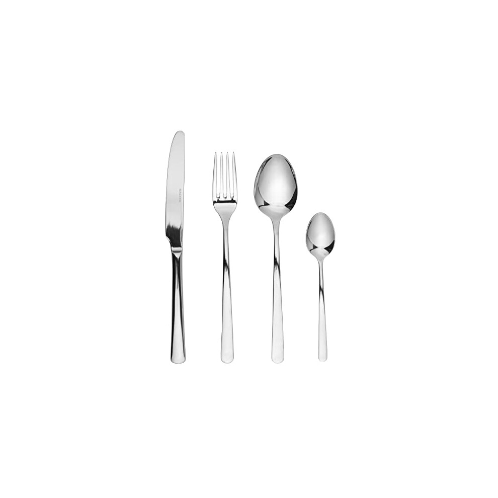 BW10866 Kendal 16 Piece Cutlery Set - 18/10 Stainless Steel Tableware for 4 Place Settings, Mirror Polish Finish, Includes