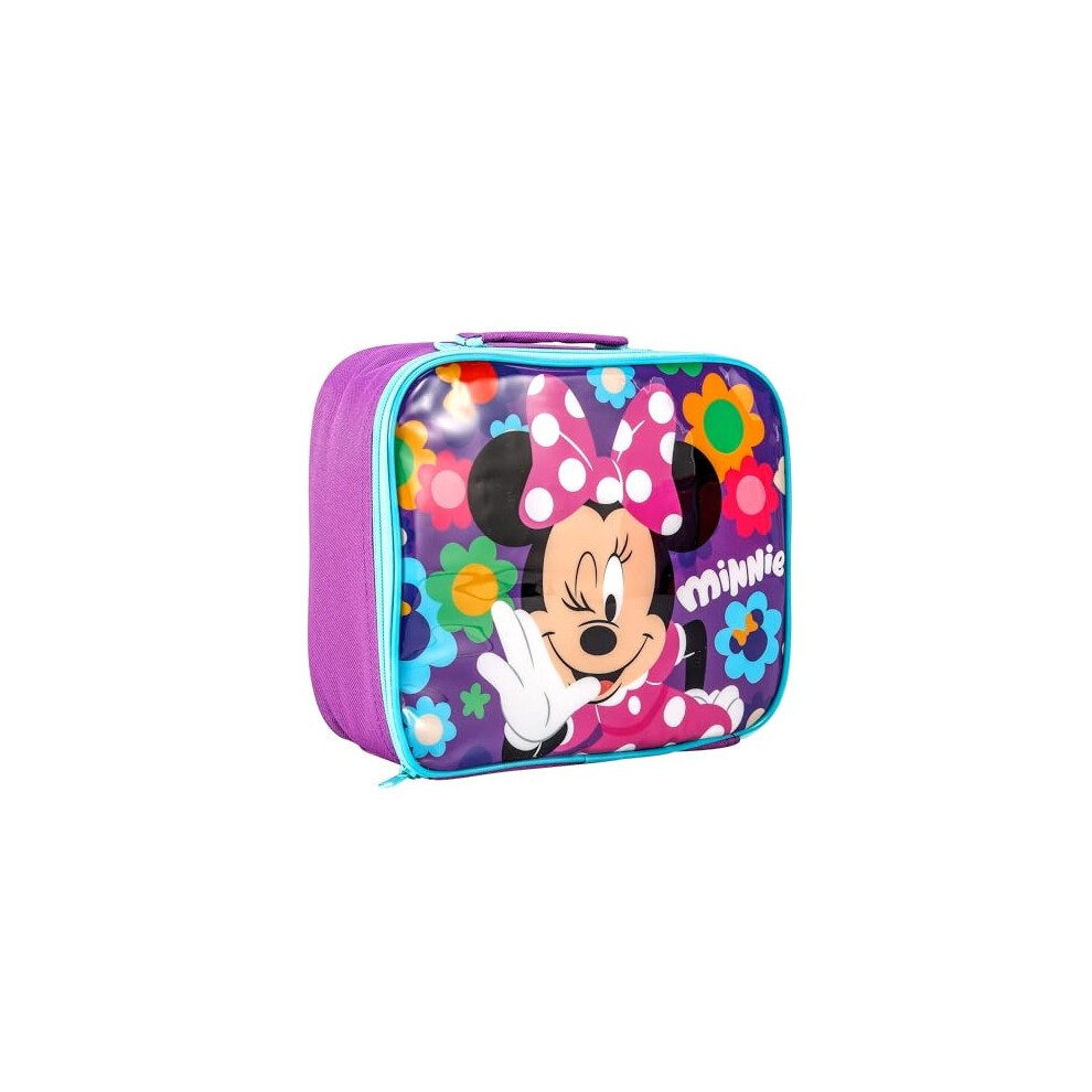 Minnie Mouse Rectangular Insulated Lunch Box Bag for Boys and Girls, Perfect Size for Packing Hot or Cold Snacks for School and Travel, BPA Free