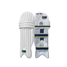 GM Cricket Batting Pads | Prima | Traditional Cotton & Cane | Junior Right Handed - 13.75" | Approx Weight 1.39 kg | White | 1 Pair