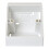 White Single Gang Pattress Electrical Back Box 45 Degree Angled Surface Mount for Work Bench etc 2