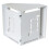 White Single Gang Pattress Electrical Back Box 45 Degree Angled Surface Mount for Work Bench etc 3