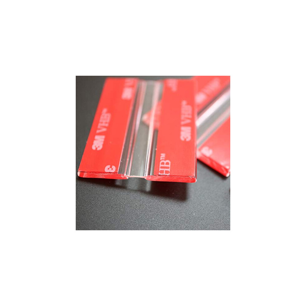4X 50Mm Acrylic Flexible Hinges - No Glue Required. Low Profile, Transparent, Continuous Acrylic Piano Hinges 5060744290551