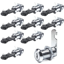 10pcs Security Mailbox Lock, 25mm Cabinet Locks with Keys, Replacement Cam Lock for Mailbox Drawer Cupboard Furniture Post Box Locks
