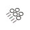 5 x Replacement Pin and O-Ring for 1/2" Impact Socket Scaffolders 1