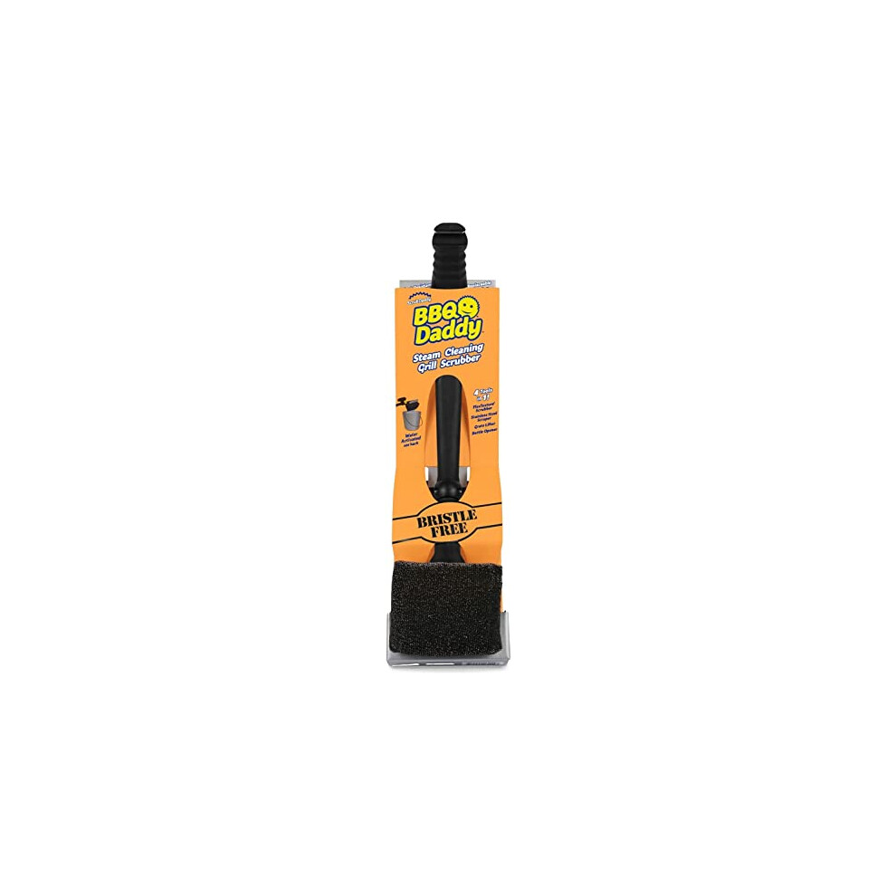Scrub Daddy Bbq Daddy - Bbq Cleaner Brush With Scraper & Bottle Opener, Grill Brush Bristle Free With Flextexture, Barbecue Cleaning Brush, High-Tech Alternative