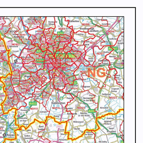 Postcode Sector Map - (S10) - West Midlands - Wall Map-Paper 1