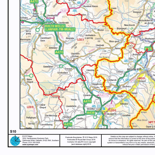Postcode Sector Map - (S10) - West Midlands - Wall Map-Paper 2