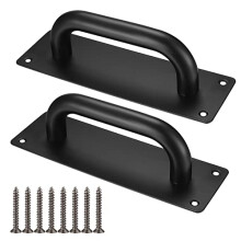 Title: Robust Stainless Steel Sliding Door Handles with Backplate, Door Handles, Toilet Door Handles Cabinet Handles with Plates for Wooden Door,