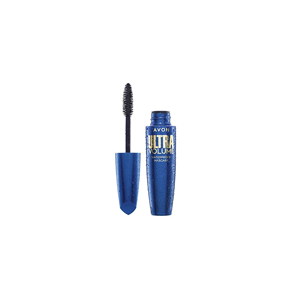 Avon Ultra Volume Waterproof Mascara Brown Black, With Exclusive Amplifibre Technology For Full Lash Volume That Lasts All Day, 10Ml