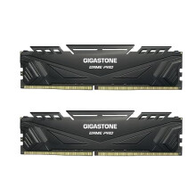 【DDR4 RAM】 Gigastone Black Game PRO Desktop RAM 32GB (2x16GB) DDR4 32GB DDR4-3200MHz PC4-25600 CL16 1.35V 288 Pin Unbuffered Non ECC UDIMM for PC