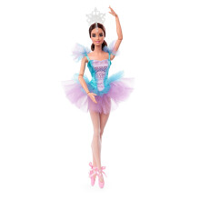 Barbie Signature Ballet Wishes Doll (Brunette, 12 in), Posable, Wearing Ballerina Costume, Tutu, Pointe Shoes & Tiara, Gift for 6 Year Olds and Up,