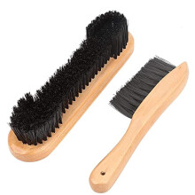 2Pcs Pool Table Brush Cleaner Kit, Billiard Table Brush Snooker Pool Table Brush with Cloth Brush Table Rail Brush Wooden Handle Cleaning Tool