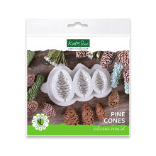 Flower Pro Pine Cones Silicone Mold For Christmas Cake Decorating & Holiday Clay Crafts by Katy Sue Moulds & Flower Pro Moulds. Makes 3 Sizes of
