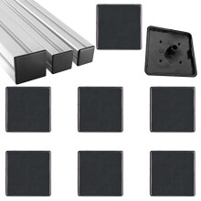 4040 series European Standard Standard Plastic Square Aluminum Extrusion End Cap Black 40x40mm 35pcs