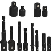 12Pcs Extension Socket Adapter Set, Impact Socket Adapter Set, Drill Bit Extension Set 1/4,3/8,1/2 inch Drive with 2 Adapters+2 Reducers for Impact