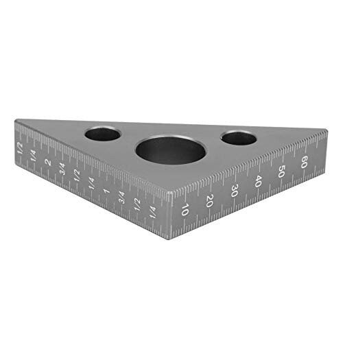 Mini Right Angled Ruler, 45/90 Degrees Multifunctional Measuring Tool with Precise Scale, Protractor for Woodworking, Universal Metal Angle 1